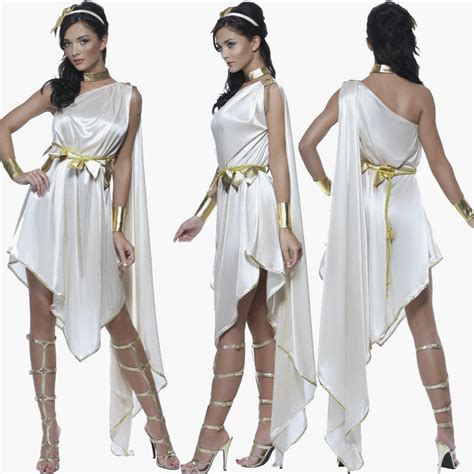 Cosplay Ancient Greece Costume Goddess Athena Clothing Women White