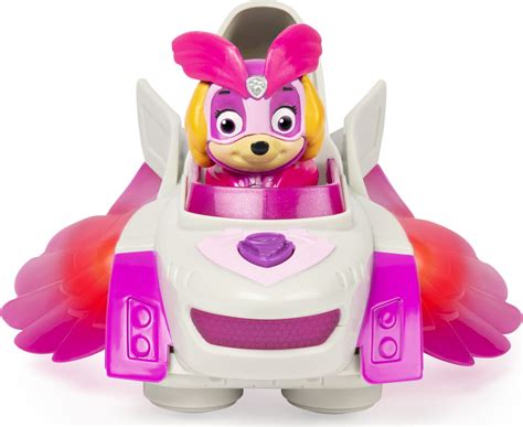 Paw Patrol Mighty Pups Charged Up Skyes Deluxe Vehicle With Lights And