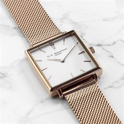 Shop cool personalized square watches for women with unbelievable discounts. Ladies Personalised Square Face Watch - Rose Gold Metallic ...