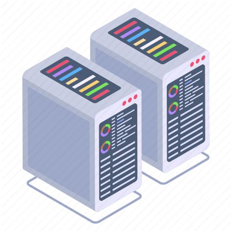 Database Servers Server Racks Databank Datacenter Icon Download