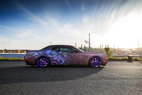 Wild Custom Paint On Dodge Challenger Shod In Rohana Rims —