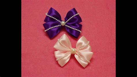 It's not as difficult or daunting as you may think. Diy Ribbon hair bows with pearls,hair bow tutorial,how to ...