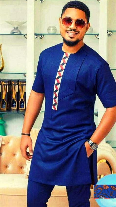 Royal Blue African Suit For Men Dashiki Clothing For Men Etsy