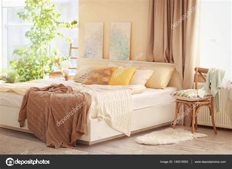 Interior Of Modern Bedroom ⬇ Stock Photo Image By © Belchonock 148318583