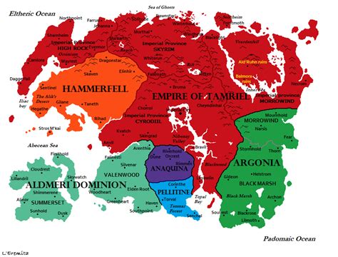 Tamriel Political Map 4E 200 R ElderScrolls