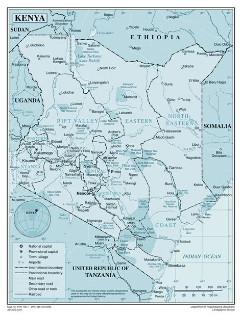 Large Detailed Political And Administrative Map Of Kenya With All