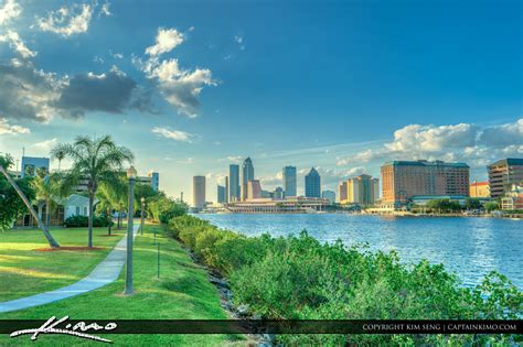Tampa Florida Skyline From Hospital Royal Stock Photo