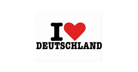 I Love Germany Postcard Zazzle