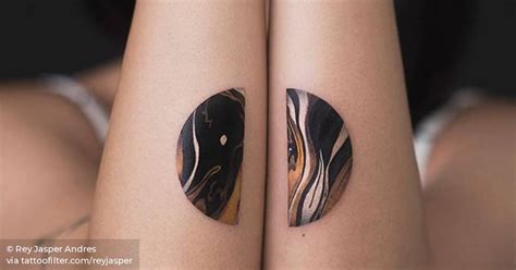 Acrylic marble tattoo pictures to pin on pinterest. Matching marble tattoo.