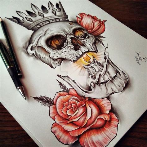 Skull Drawing Skull Rose Tattoos Tattoos Skull