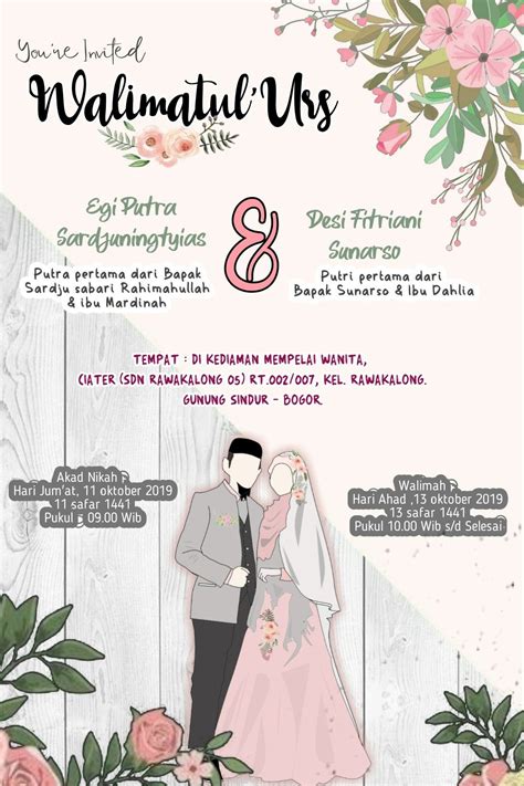 11 Undangan Pernikahan Islami Online Karjamaamolitera