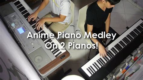 Anime Piano Medley On 2 Pianos Ftkeyreimu Youtube