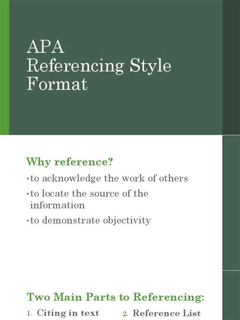 Consistency in reference formatting allows readers to focus on the content of your reference list, discerning both the types of works you consulted and when searching the literature yourself, you also save time and effort when reading reference lists in the works of others that are written in apa style. APA Referencing Style Format | Citation | Cognitive Science