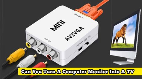 Av 2 Vga Converter Can You Turn A Computer Monitor Into A Tv Youtube