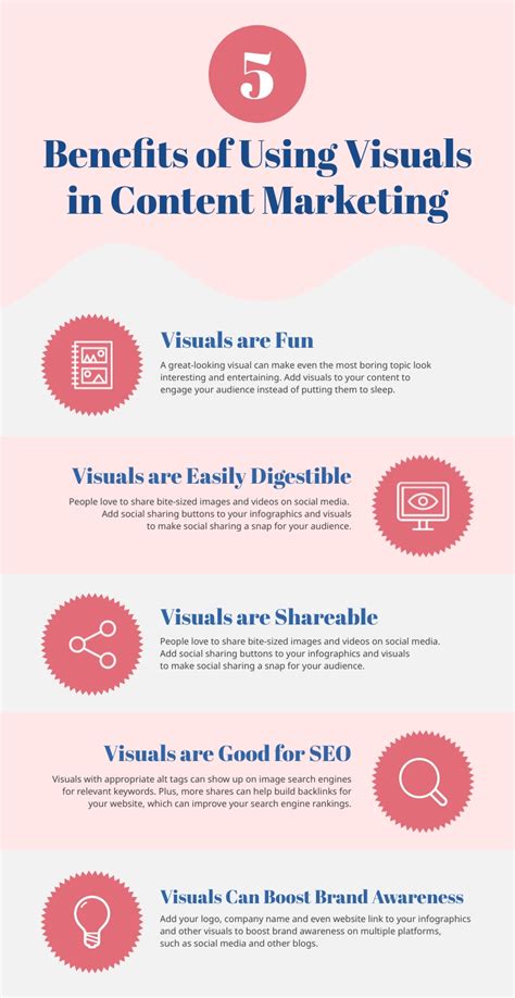 5 Benefits Of Visuals Infographic Template Visme