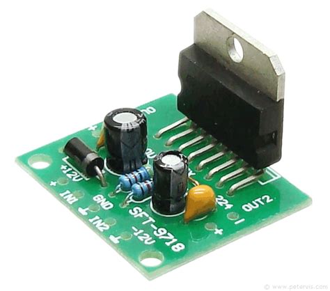 Stereo power amplifier circuit by using ic tda7297, low power output amplifier, wide range voltage supply. TDA7297 15W + 15W Stereo Amplifier Kit