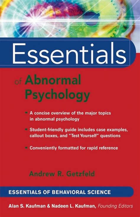 Essentials Of Behavioral Science 5 Essentials Of Abnormal Psychology