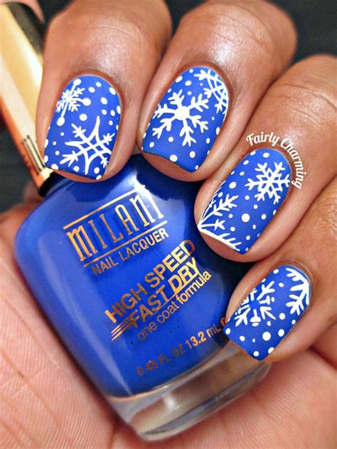 20 Christmas Snowflake Acrylic Nail Art Designs Ideas And Stickers 2015