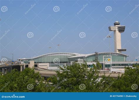 Delta Airline Terminal 4 And Air Traffic Control Tower At John F