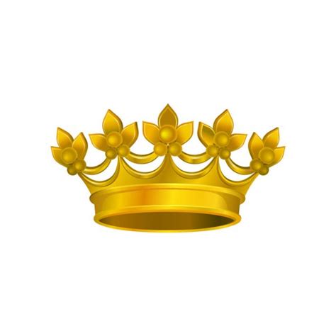 Set Of Royal Gold Crown And Five Stars Icons — Stock Vector