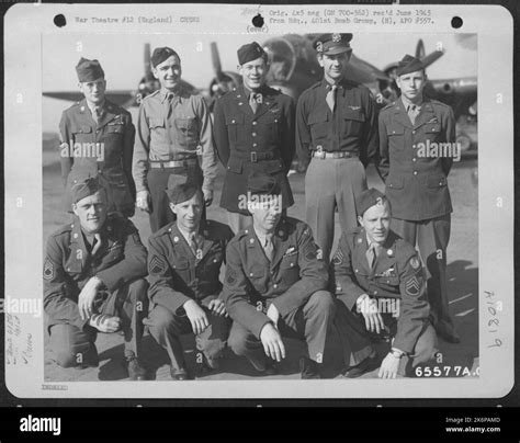 Crew 13 Of The 613th Bomb Squadron 401st Bomb Group In Front Of A