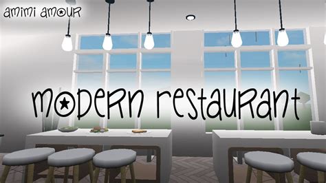 Welcome To Bloxburg Modern Restaurant Speed Build Youtube