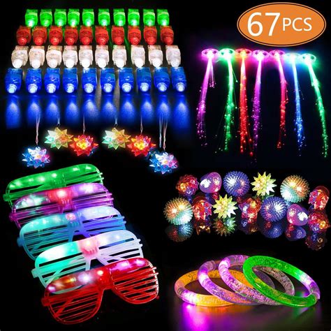 67 Pcs Led Light Up Toys Party Favors Glow In The Dark Party Supplies Ebay