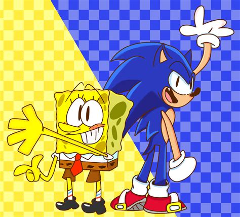 Spongebob And Sonic By Joshnamesnotjosh On Newgrounds