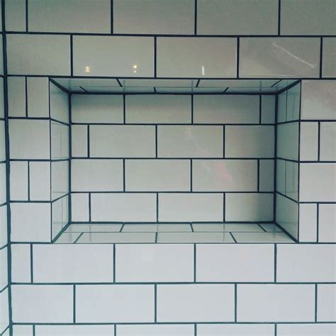 Mitred Metro Tiles Around The Recessed Shelf In The Shower Always A