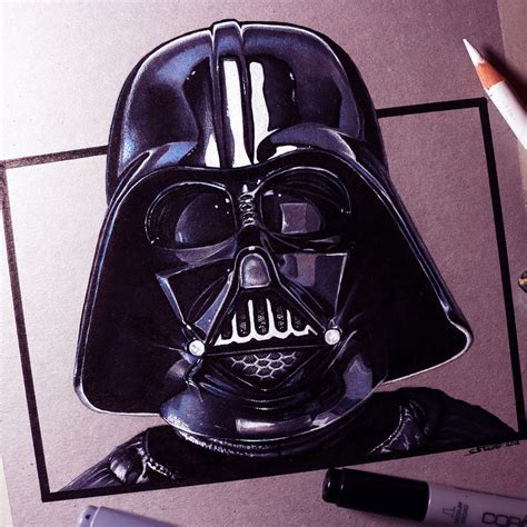 What kind of helmet does darth vader have? Darth Vader Drawing at GetDrawings | Free download