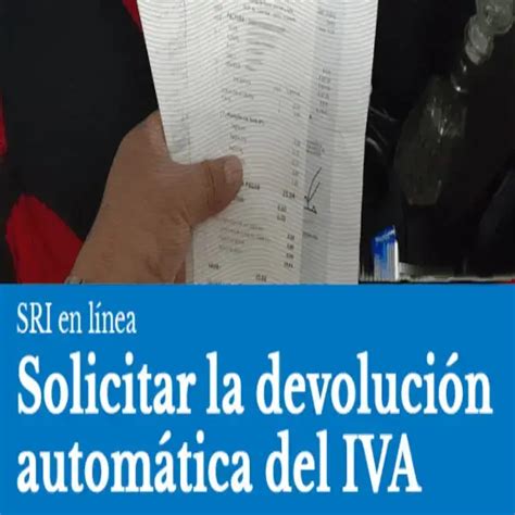 Solicitar la devolución del IVA SRI en línea 2024 elyex