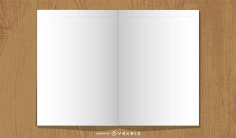 Plantilla De Libro Vertical En Blanco Revista En Blan
