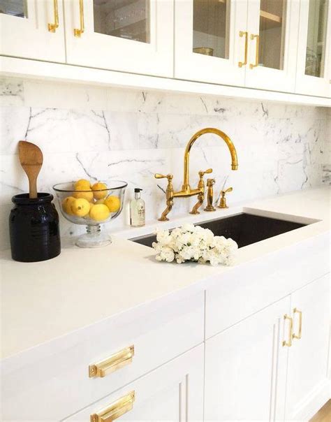 Enjoy free shipping on most stuff, even big stuff. White and Gold Kitchen with Black Accents - Transitional ...