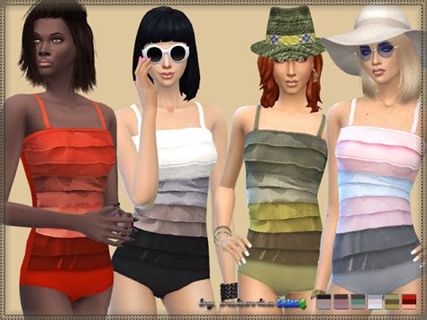 Sims 4 One Piece Swimsuit Cc