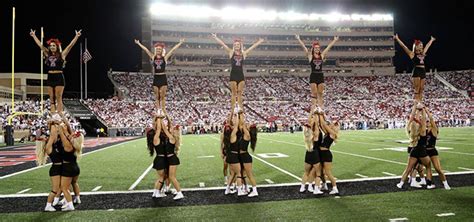 All Girl Cheer Tryouts Texas Tech Spirit Program Center For Campus