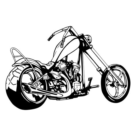 Chopper Motorcycle 2 Graphics Svg Dxf Eps Png Cdr Ai Pdf