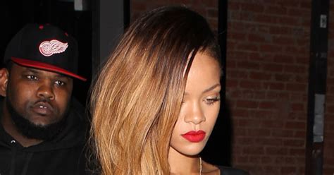 Rihannas Bares Her Breasts In Sheer See Through Dress E Online