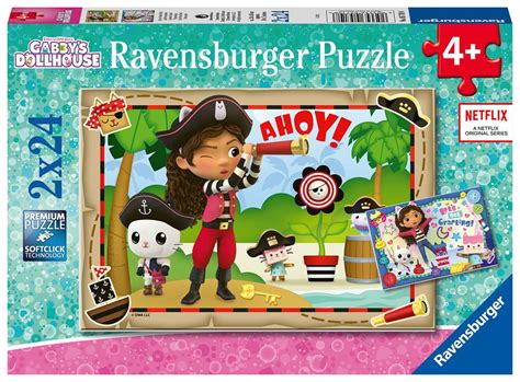 Puzzles 2 X 24 Pièces Ravensburger Gabbys Dollhouse Puzzle Achat