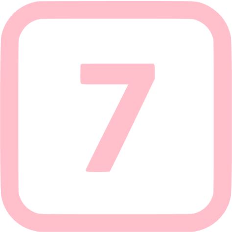 Pink 7 Icon Free Pink Numbers Icons