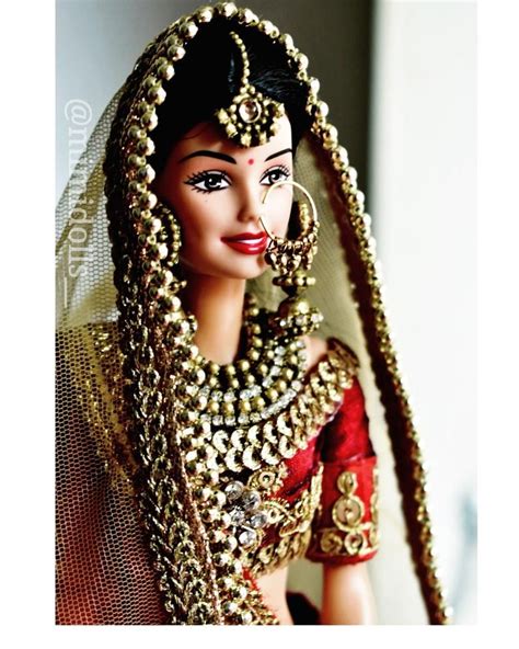 Indian Bride Doll Indian Bride Groom Dolls Indian Wedding Etsy In 2020 Indian Bride Indian