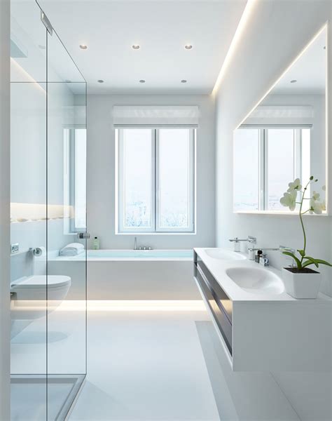 Modern White Bathroominterior Design Ideas