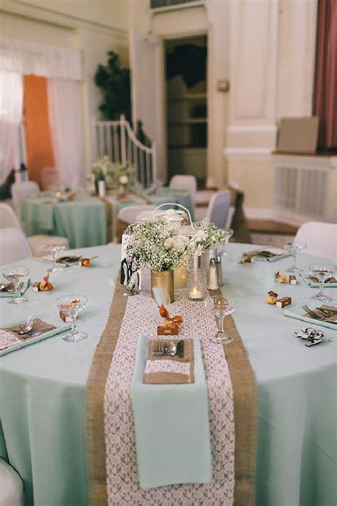Mint Burlap And Lace Wedding Ideas Deer Pearl Flowers