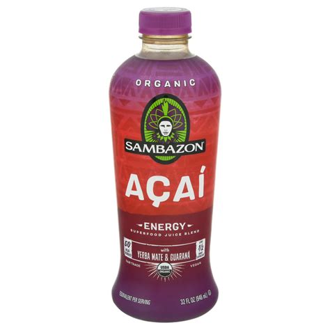 Save On Sambazon Organic Acai Energy Superfood Juice Blend Acai Berry