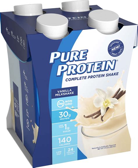 Pure Protein Complete Protein Shake Vanilla Milkshake 30g Protein 4