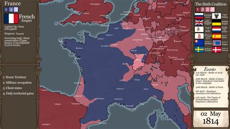 The French Empire On Its Last Day 1814 Maps On The Web