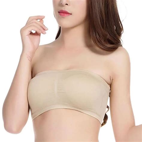 Women S Soft Seamless Strapless Top Breathable Bras Bandeau Boob Tube