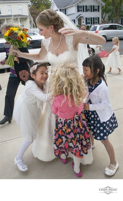 Teacher Bride Greeted By Her Students In Cranbury New Jersey
