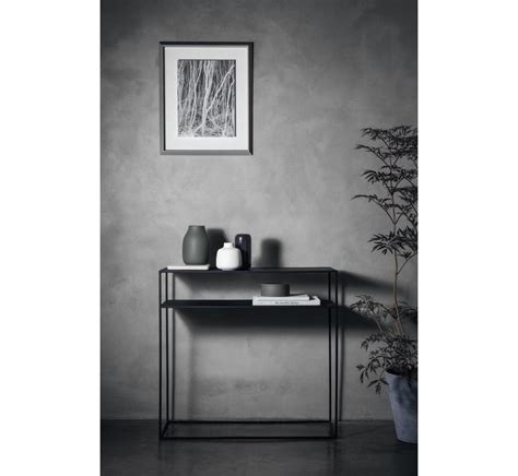 Made of solid wood with crafted details and a brushed surface, havsta console table adds a genuine feel and charm to your room. Blomus FERA console table 65751 - black powder coated ...