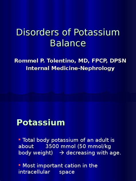 Disorders Of Potassium Balance Pdf Medical Specialties Endocrine