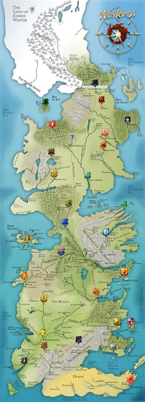 Westeros Map Game Of Thrones Map Westeros Map Game Of Thrones Art